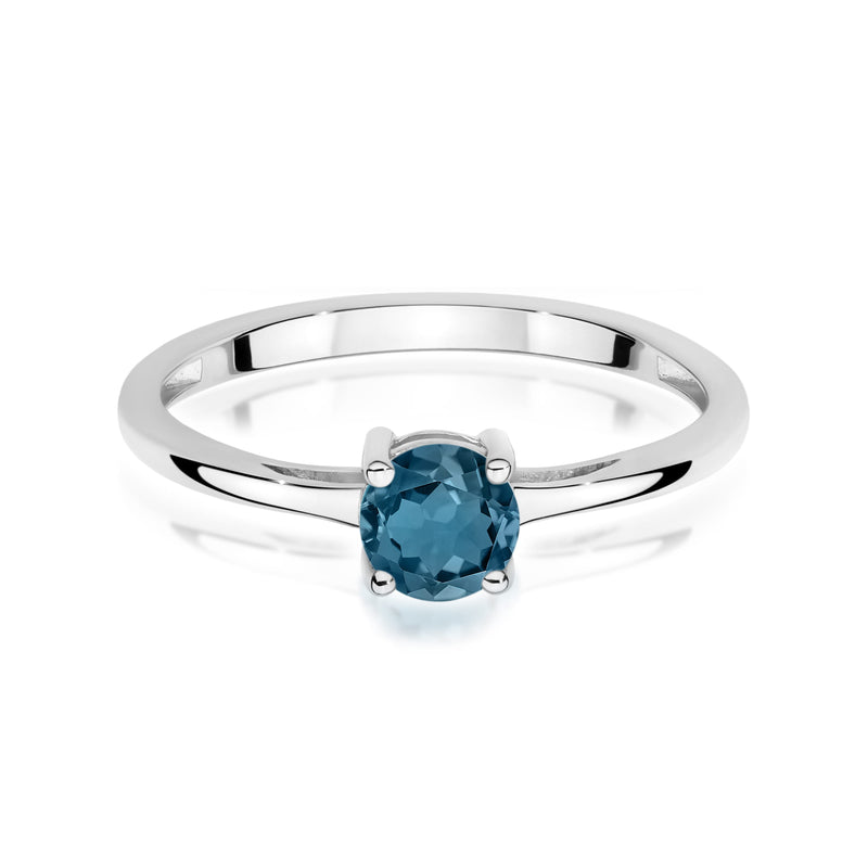 Inel Aur 9K cu Topaz London Blue 0.50 ct, imaginea 6 din 8