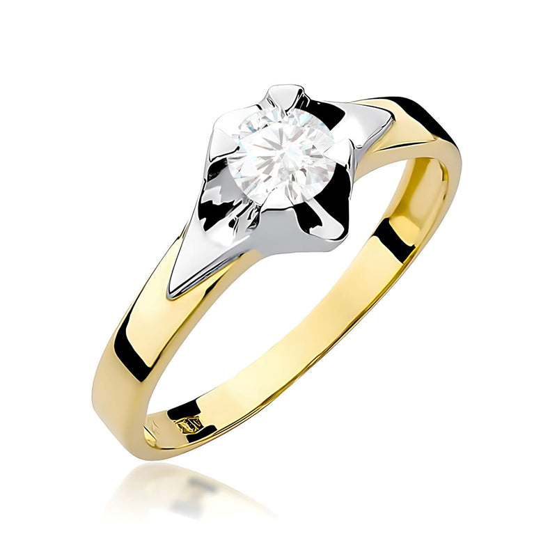 Inel Aur 9K cu Diamant de Laborator 0.50 ct — Aur galben