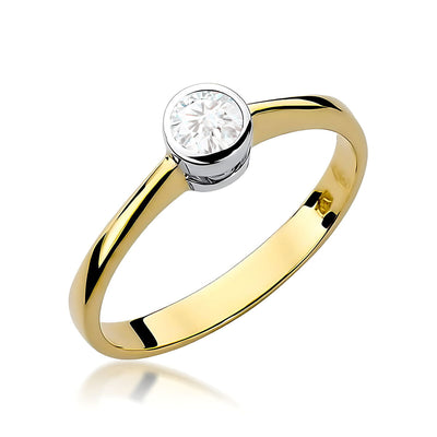 Inel Aur 9K cu Diamant de Laborator 0.25 ct
