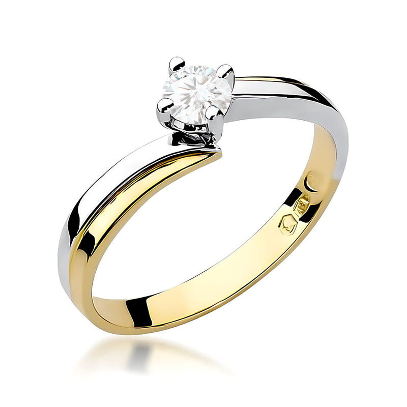 Inel Aur 9K cu Diamant de Laborator 0.30 ct — Aur galben