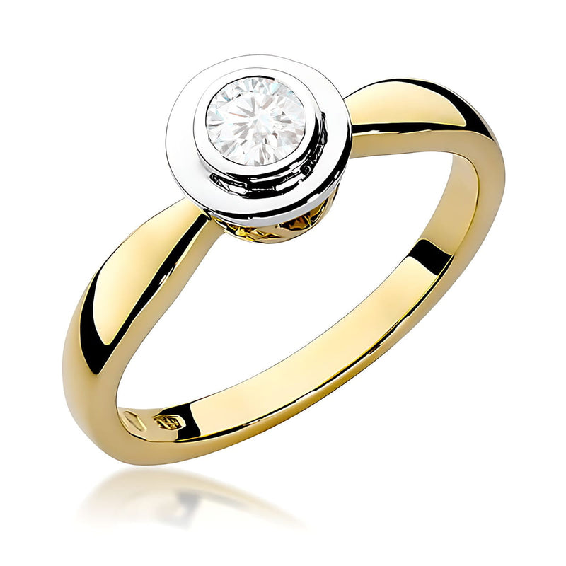 Inel Aur 9K cu Diamant de Laborator 0.30 ct — Aur galben