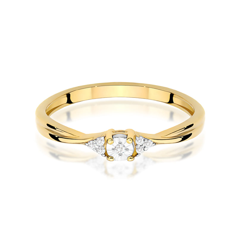 Inel Aur 9K cu Diamante Naturale 0.04 ct, imaginea 2 din 8