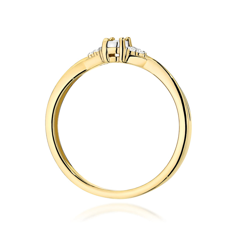 Inel Aur 9K cu Diamante Naturale 0.04 ct, imaginea 3 din 8