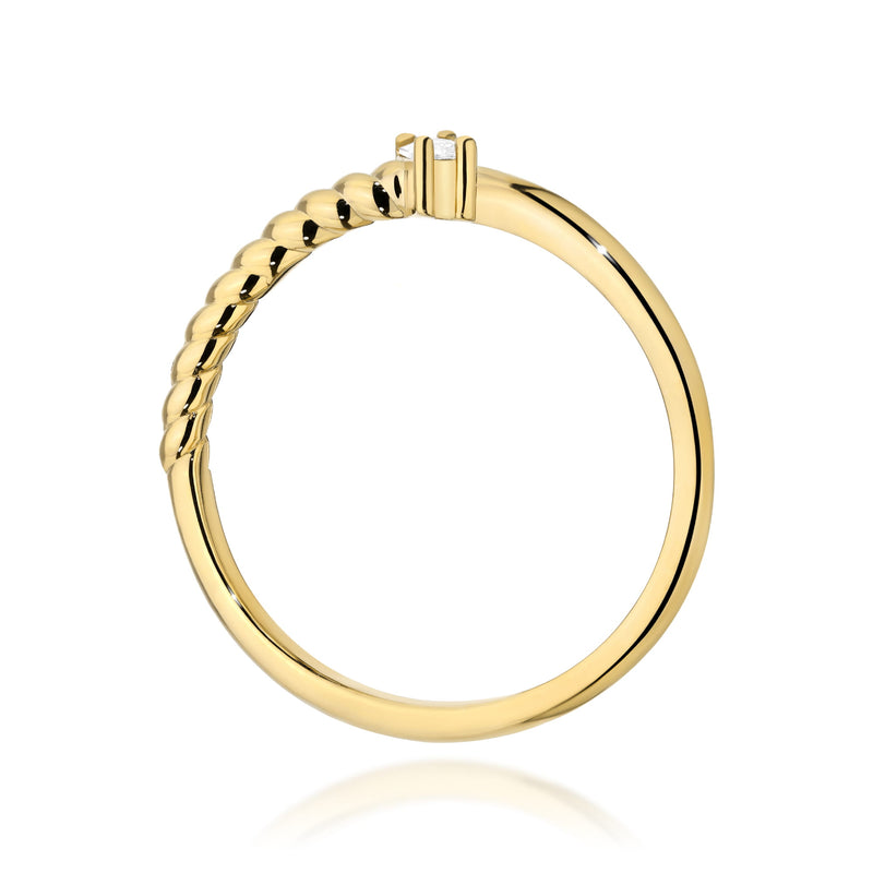 Inel Aur 9K cu Diamant Natural 0.13 ct, imaginea 3 din 8