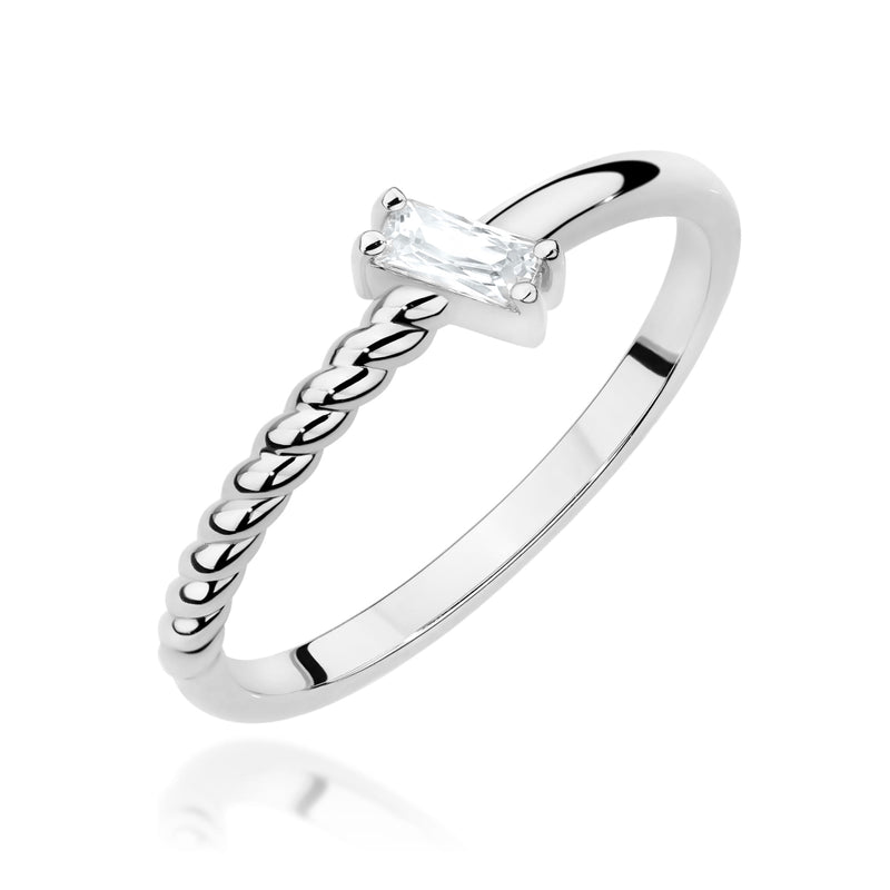 Inel Aur 9K cu Diamant Natural 0.13 ct, imaginea 5 din 8