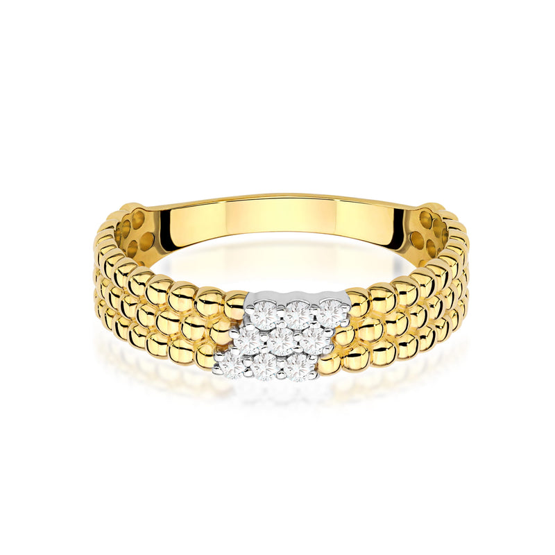 Inel Aur 9K cu Diamante Naturale 0.13 ct, imaginea 2 din 8