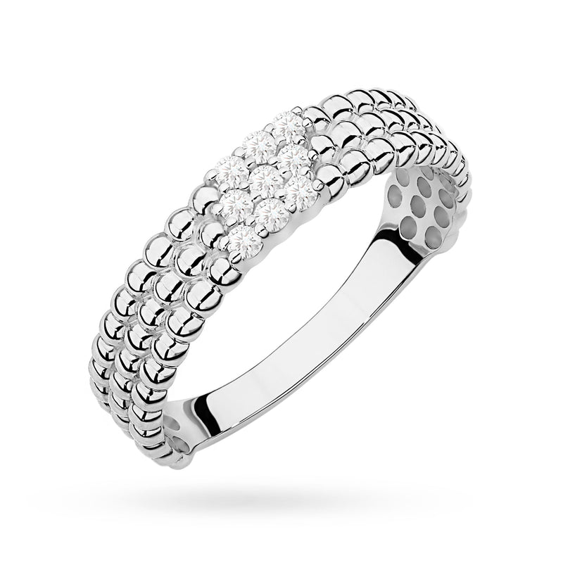 Inel Aur 9K cu Diamante Naturale 0.13 ct, imaginea 5 din 8