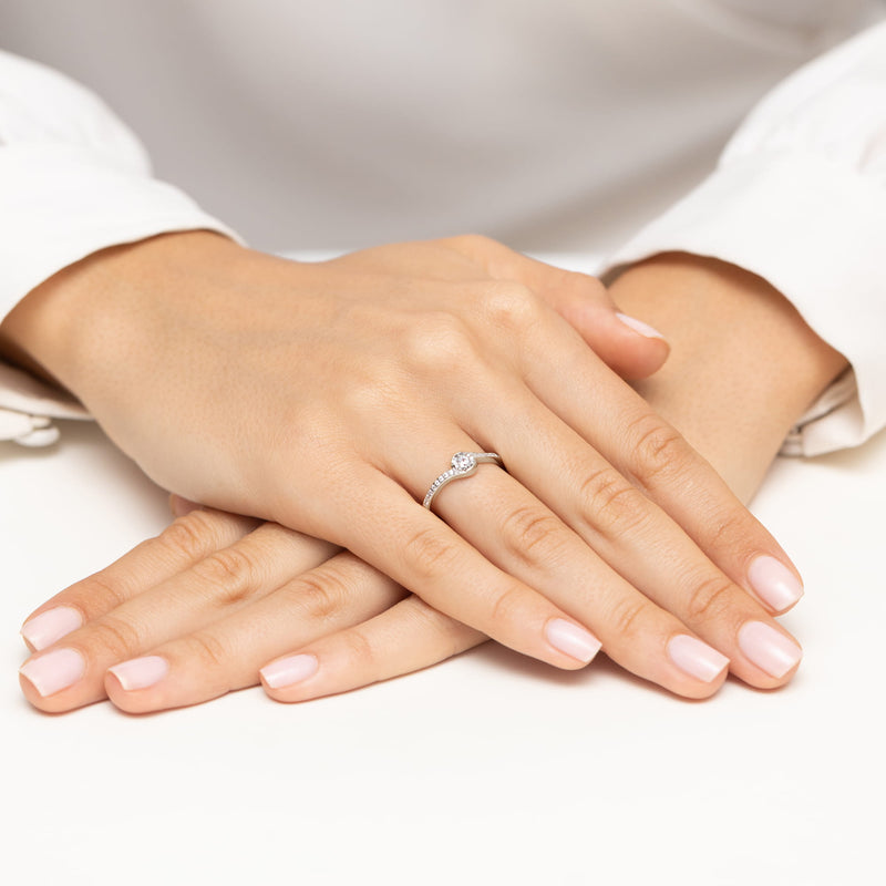 Inel Aur 9K cu Diamante Naturale 0.16 ct, imaginea 8 din 8