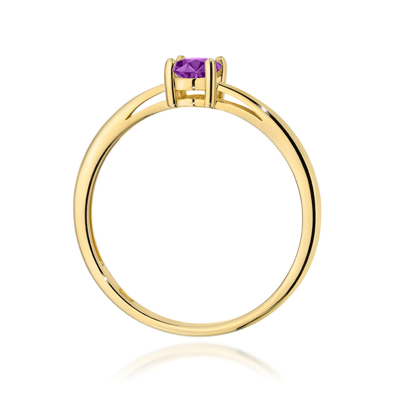 Inel Aur 9K cu Ametist 0.40 ct, imaginea 3 din 8