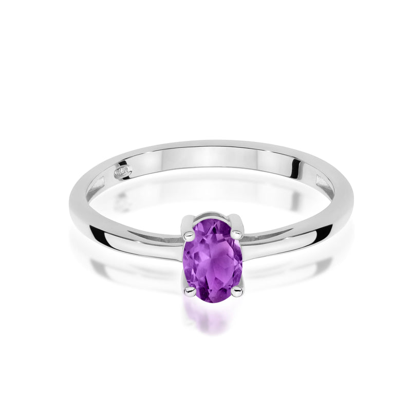 Inel Aur 9K cu Ametist 0.40 ct, imaginea 6 din 8