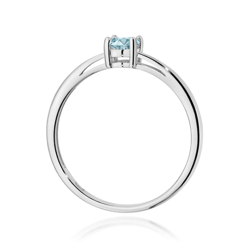 Inel Aur 9K cu Acvamarin 0.35 ct, imaginea 7 din 8
