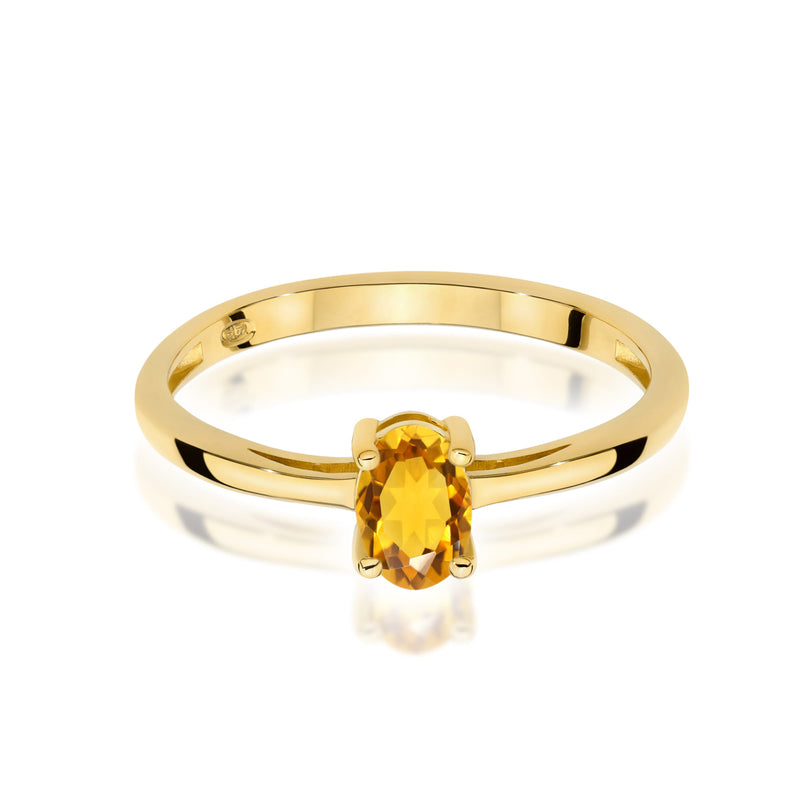 Inel Aur 9K cu Citrin 0.60 ct, imaginea 2 din 8