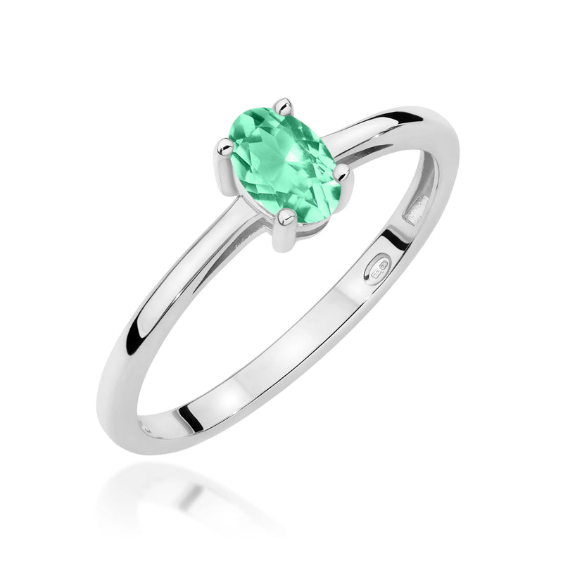 Inel Aur 9K cu Smarald 0.40 ct, imaginea 5 din 8