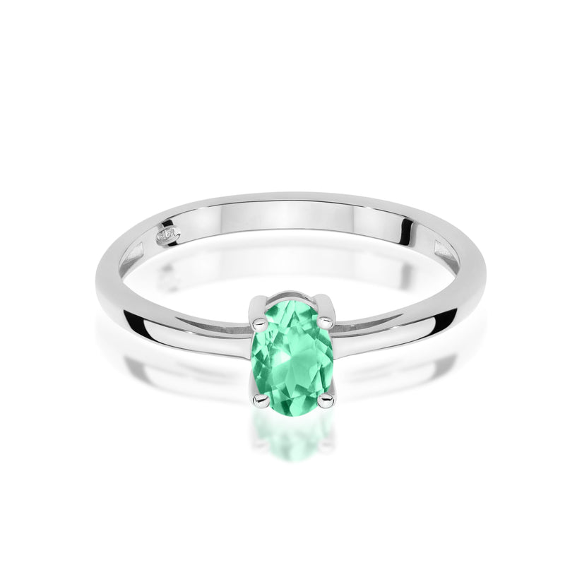 Inel Aur 9K cu Smarald 0.40 ct, imaginea 6 din 8