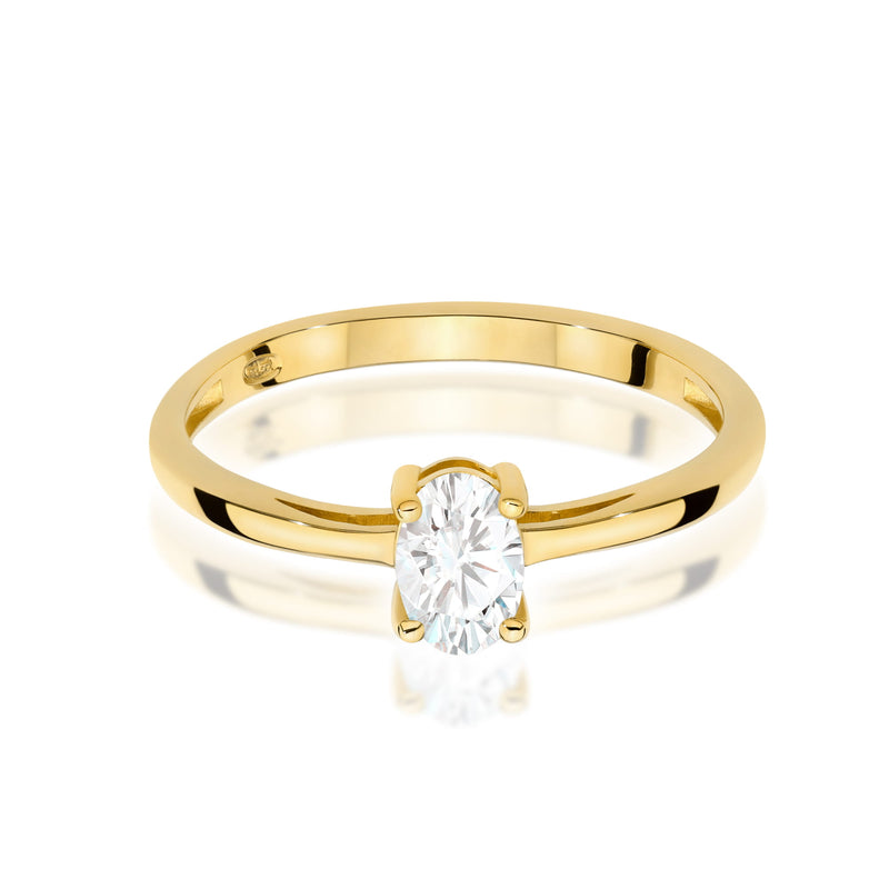 Inel Aur 9K cu Diamant de Laborator 0.40 ct, imaginea 2 din 8