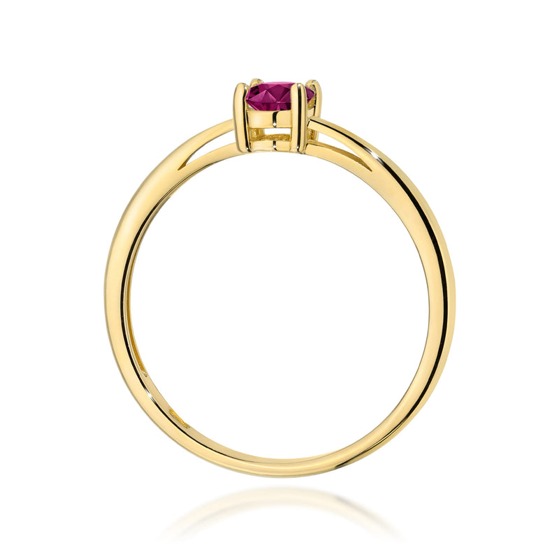 Inel Aur 9K cu Rhodolite 0.50 ct, imaginea 3 din 8