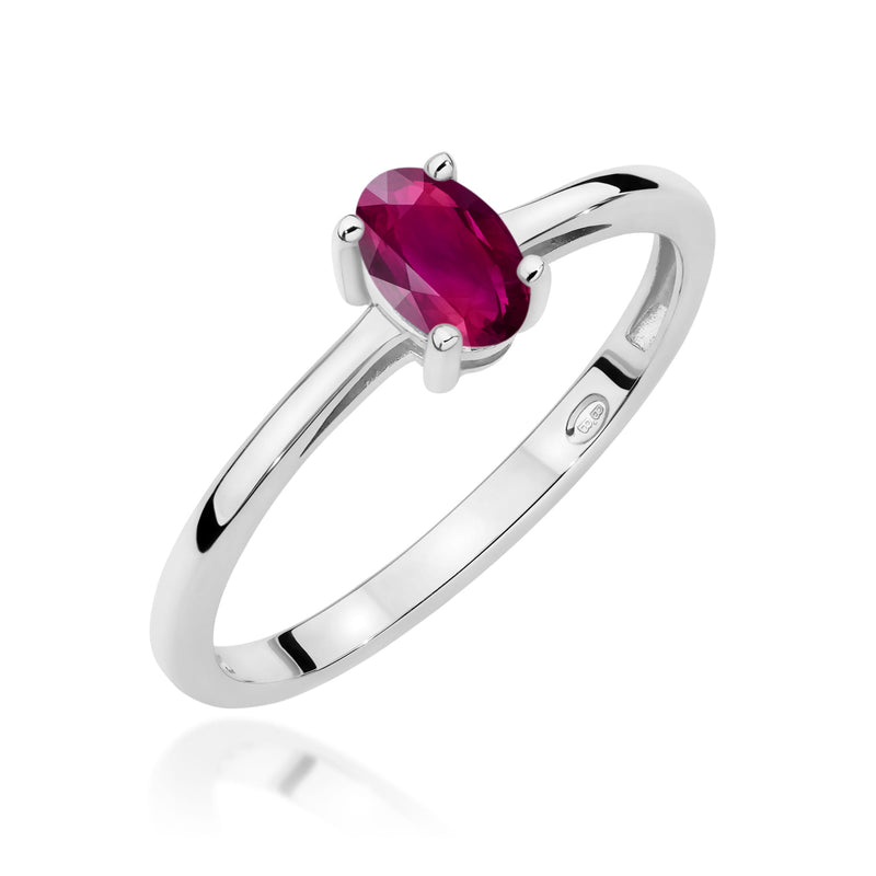 Inel Aur 9K cu Rhodolite 0.50 ct, imaginea 5 din 8