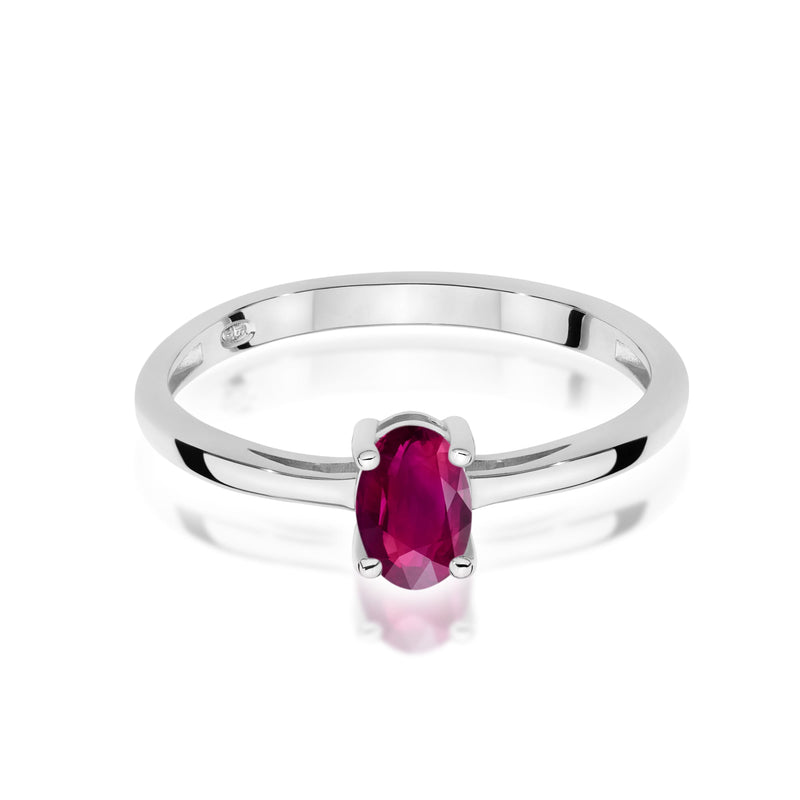 Inel Aur 9K cu Rhodolite 0.50 ct, imaginea 6 din 8