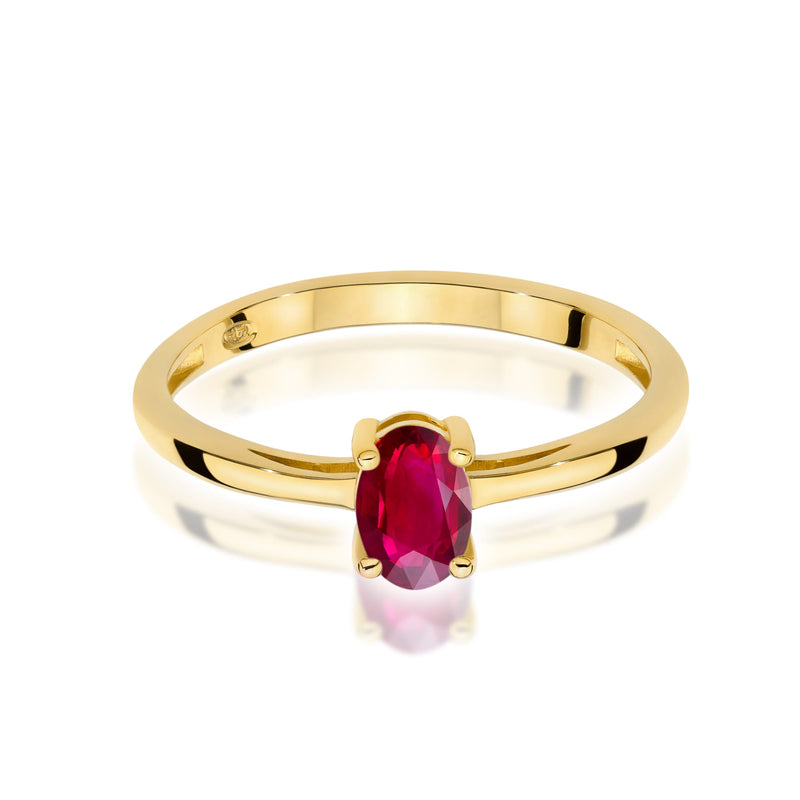 Inel Aur 9K cu Rubin 0.60 ct, imaginea 2 din 8