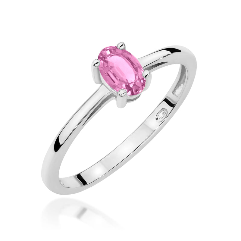 Inel Aur 9K cu Safir Roz 0.45 ct, imaginea 5 din 8