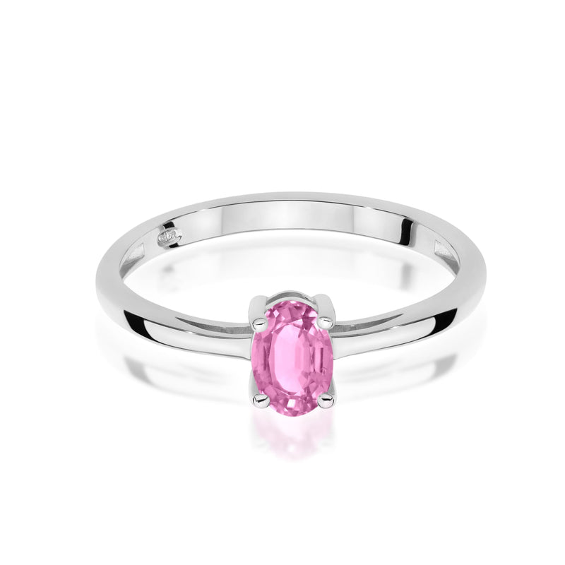Inel Aur 9K cu Safir Roz 0.45 ct, imaginea 6 din 8