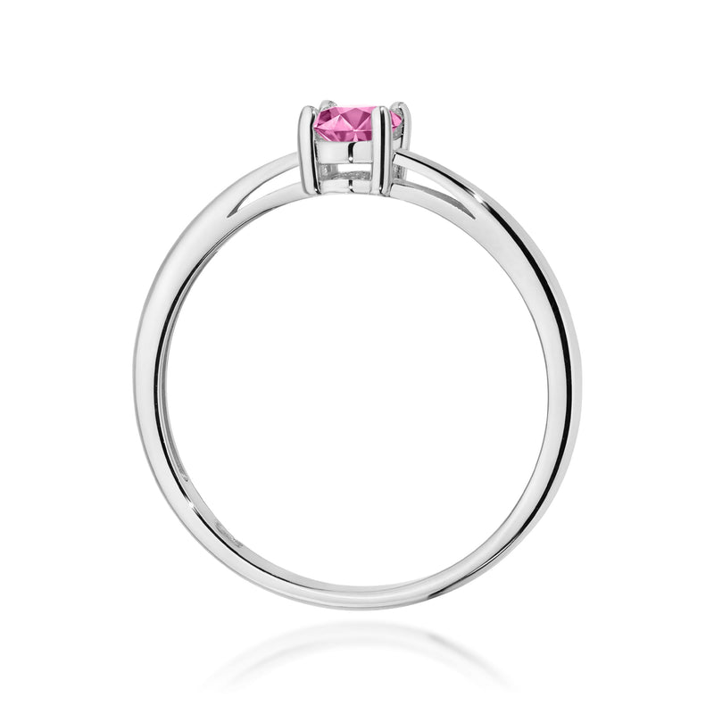 Inel Aur 9K cu Safir Roz 0.45 ct, imaginea 7 din 8