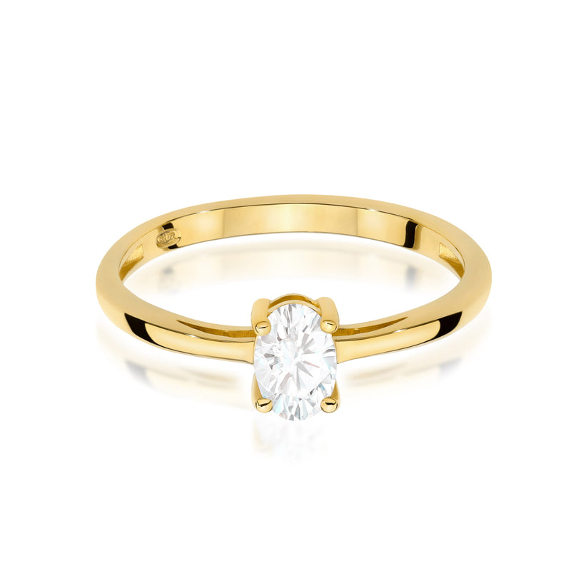 Inel Aur 9K cu Safir Alb 0.50 ct, imaginea 2 din 8