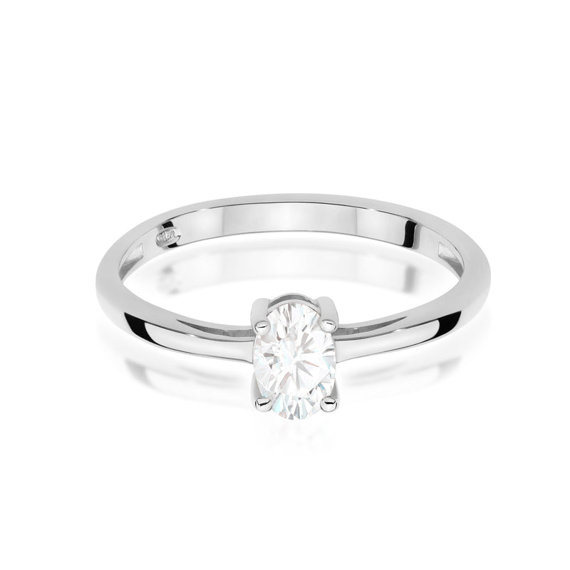 Inel Aur 9K cu Safir Alb 0.50 ct, imaginea 6 din 8