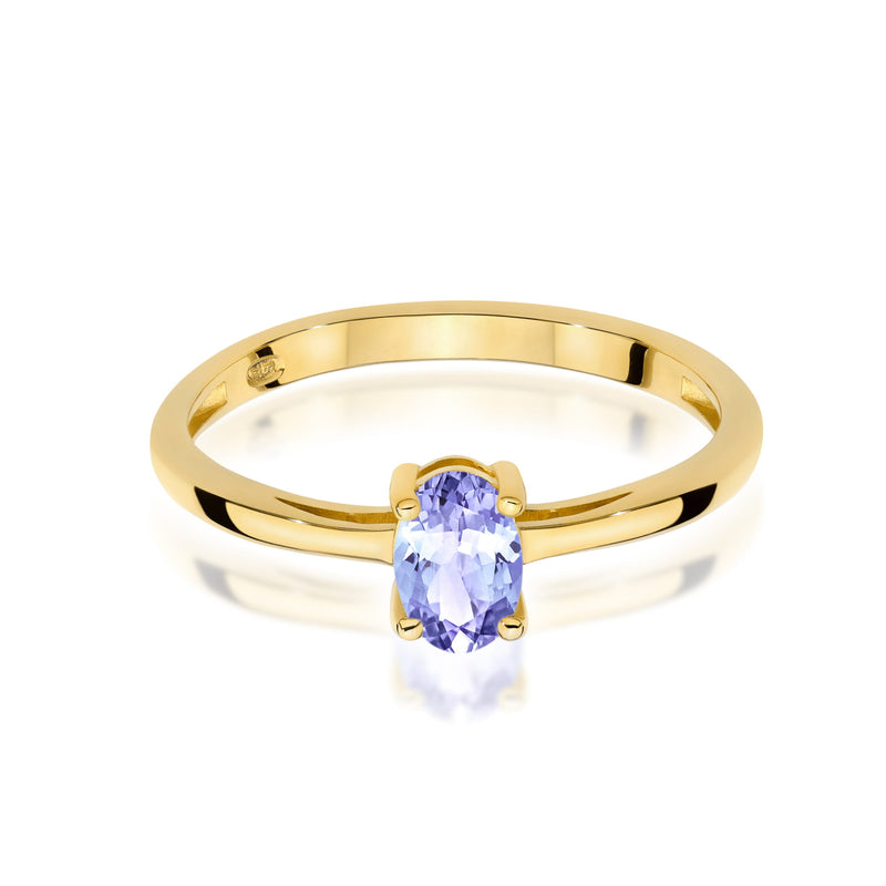 Inel Aur 9K cu Tanzanit 0.40 ct, imaginea 2 din 8