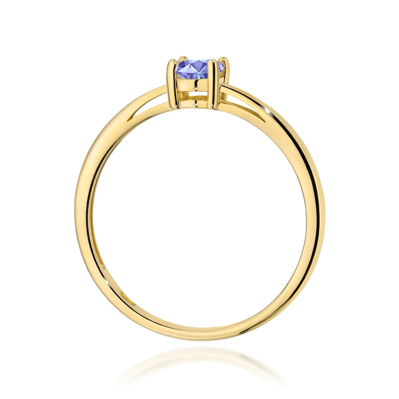 Inel Aur 9K cu Tanzanit 0.40 ct, imaginea 3 din 8