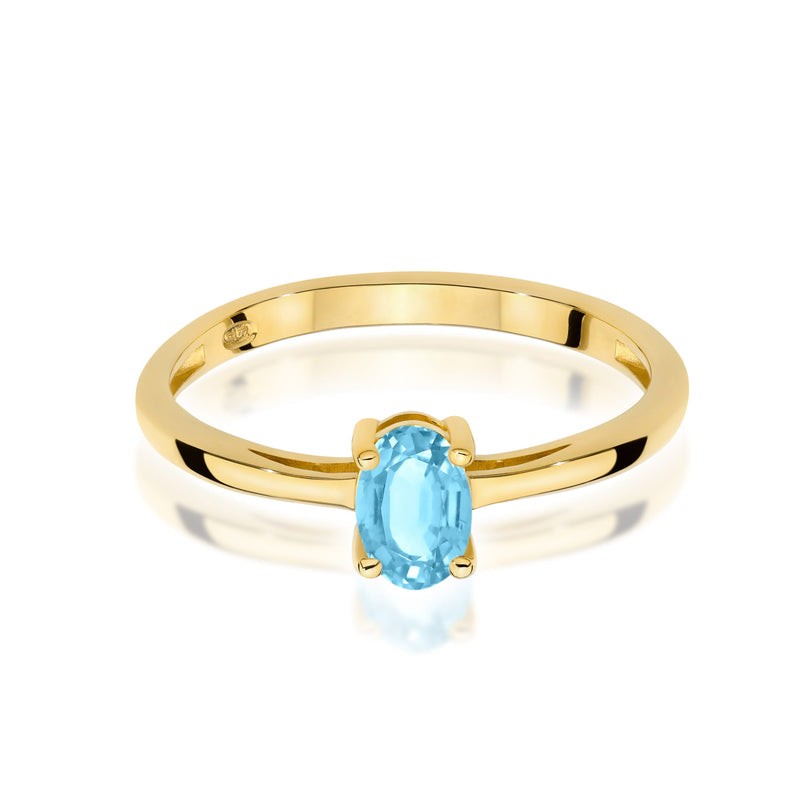 Inel Aur 9K cu Topaz Swiss 0.50 ct, imaginea 2 din 8
