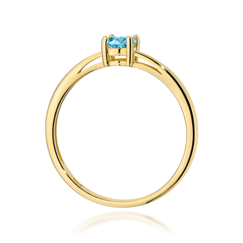 Inel Aur 9K cu Topaz Swiss 0.50 ct, imaginea 3 din 8