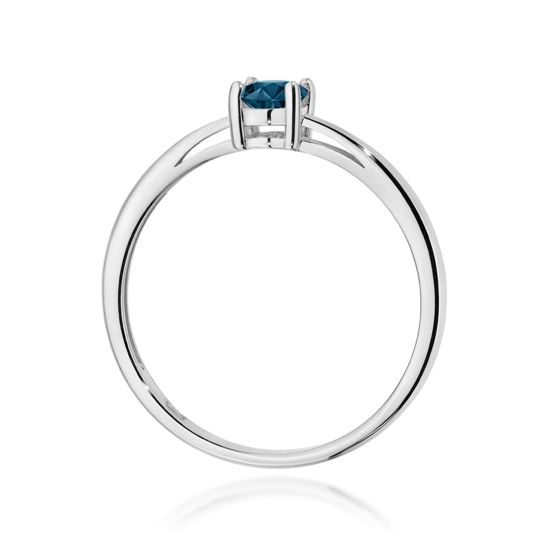 Inel Aur 9K cu Topaz London Blue 0.50 ct, imaginea 7 din 8