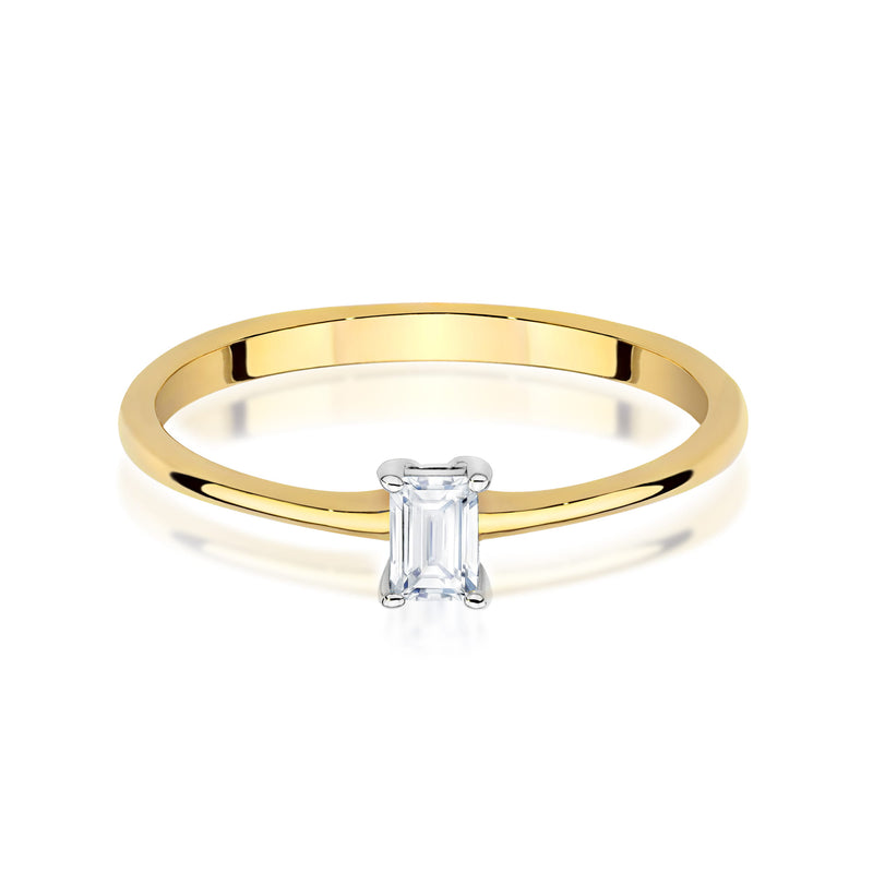 Inel Aur 9K cu Diamant Natural 0.15 ct, imaginea 2 din 8
