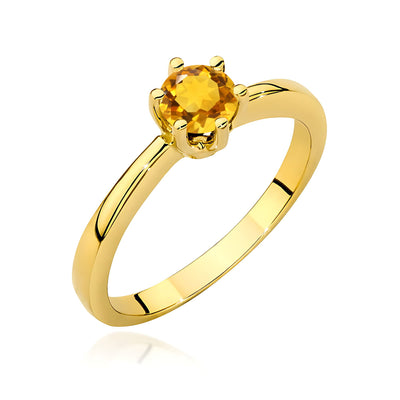 Inel Aur 9K cu Citrin 0.50 ct