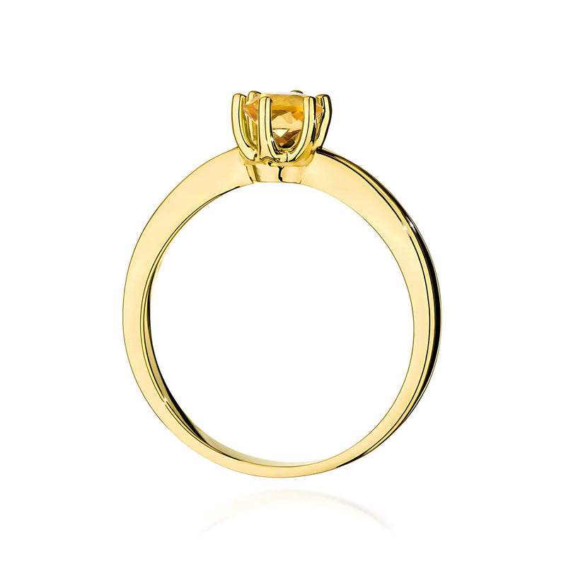 Inel Aur 9K cu Citrin 0.50 ct, imaginea 3 din 8