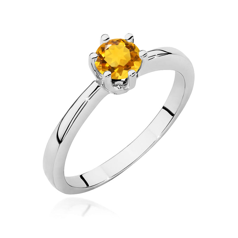 Inel Aur 9K cu Citrin 0.50 ct, imaginea 5 din 8