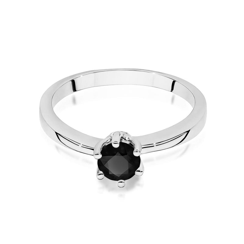 Inel Aur 9K cu Diamant Natural Negru 0.50 ct, imaginea 6 din 8