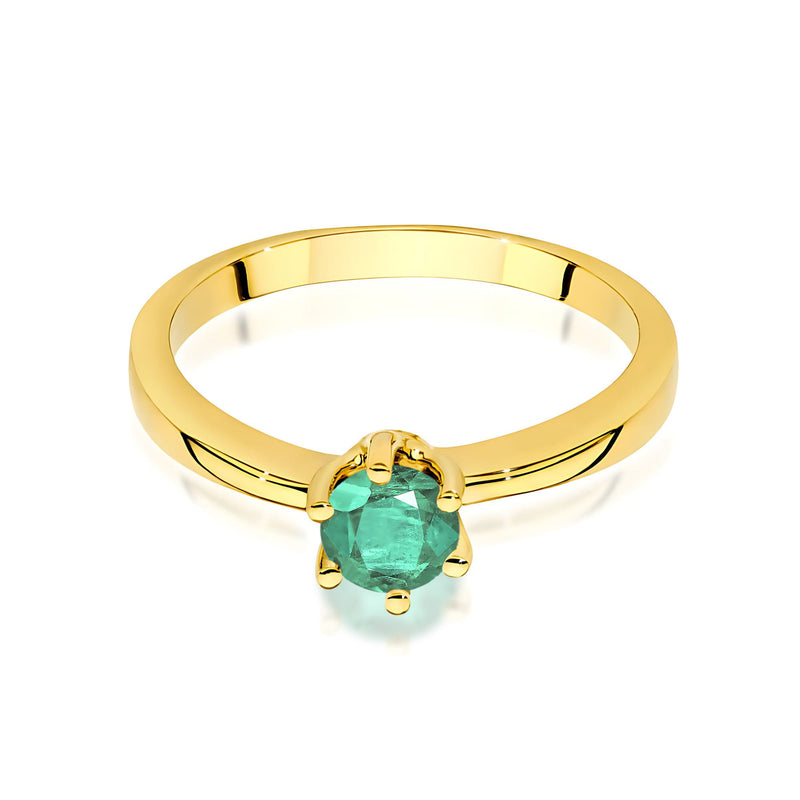 Inel Aur 9K cu Smarald 0.50 ct, imaginea 2 din 8