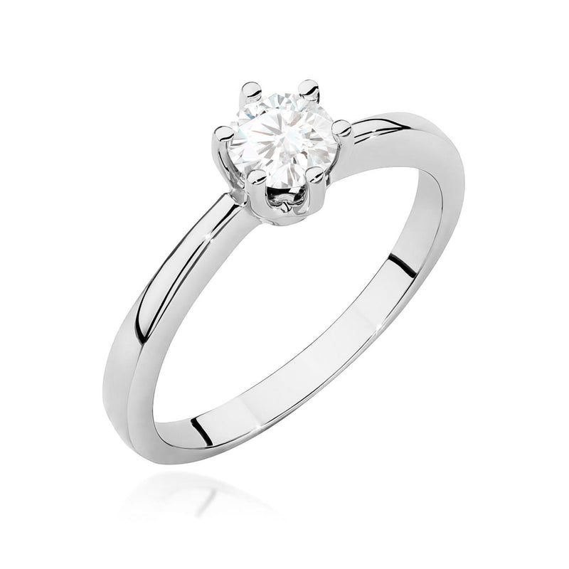 Inel Aur 9K cu Safir Alb 0.50 ct, imaginea 5 din 8
