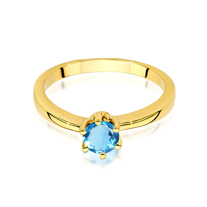 Inel Aur 9K cu Topaz Swiss 0.50 ct, imaginea 2 din 8