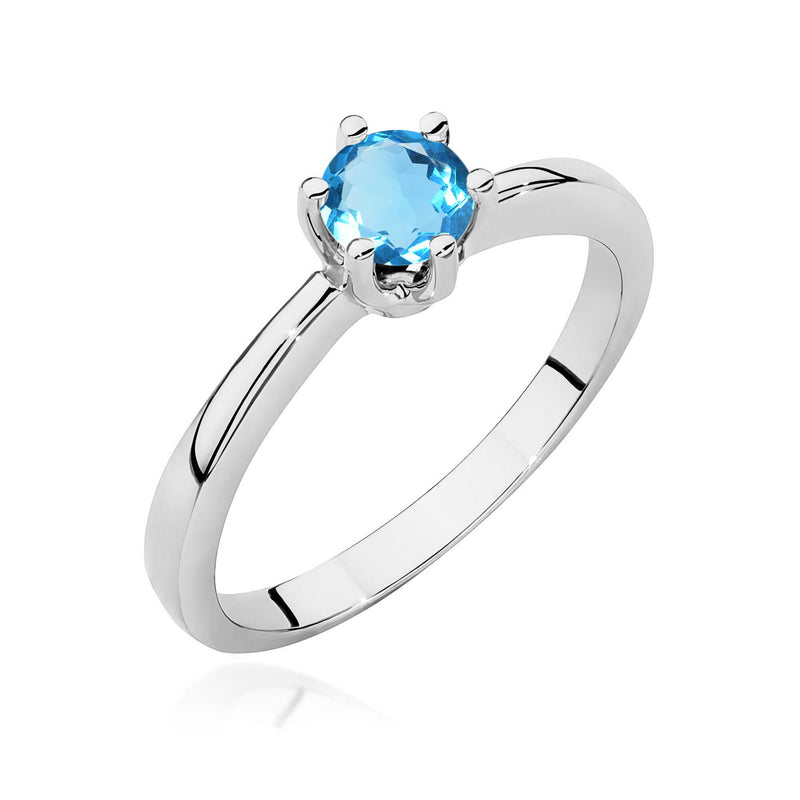 Inel Aur 9K cu Topaz Swiss 0.50 ct, imaginea 5 din 8