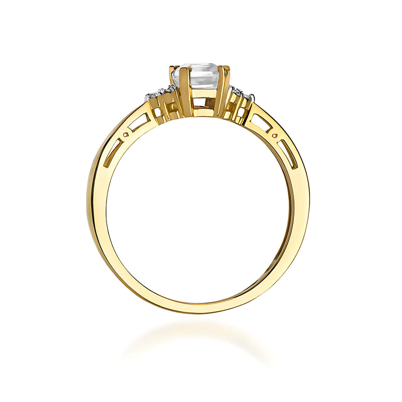 Inel Aur 9K cu Diamante de Laborator 0.63 ct, imaginea 3 din 8