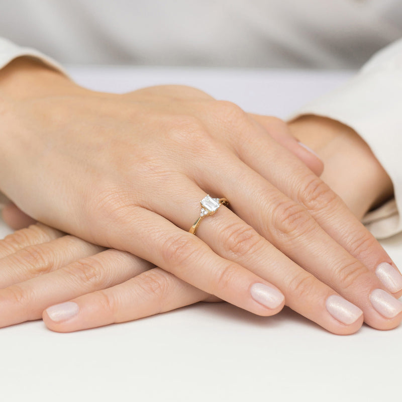 Inel Aur 9K cu Diamante de Laborator 0.63 ct, imaginea 4 din 8