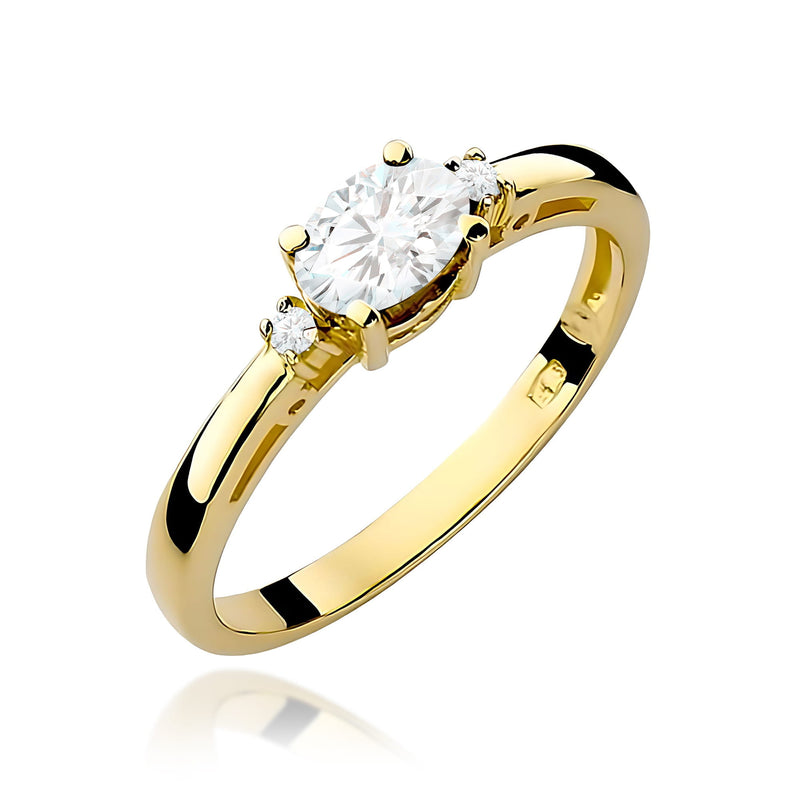 Inel Aur 9K cu Diamante de Laborator 0.43 ct — Aur galben