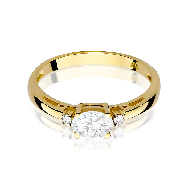 Inel Aur 9K cu Diamante de Laborator 0.43 ct, imaginea 2 din 8