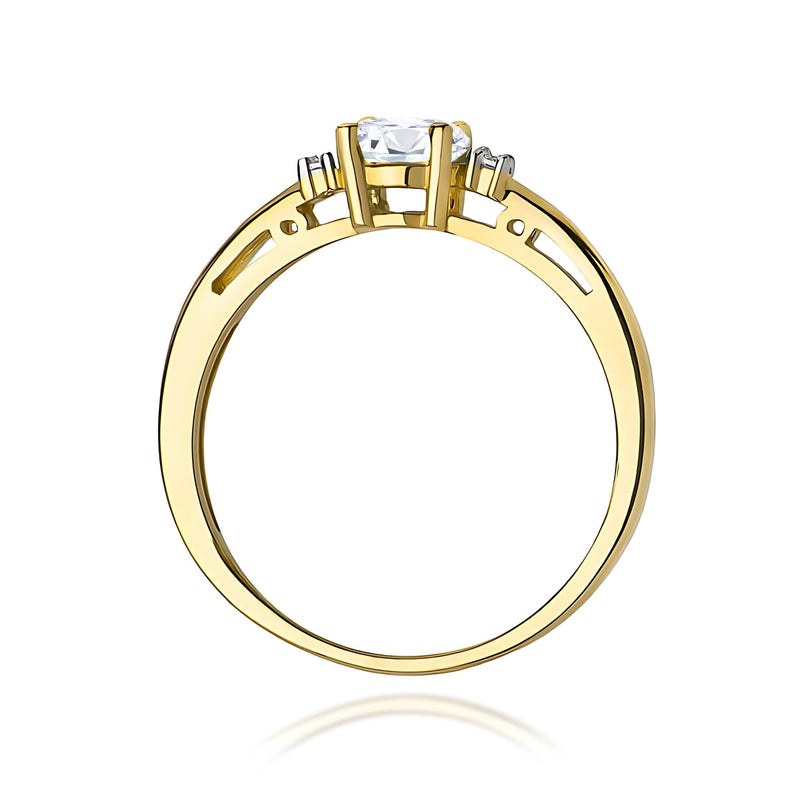 Inel Aur 9K cu Diamante de Laborator 0.43 ct, imaginea 3 din 8