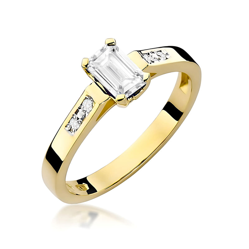 Inel Aur 9K cu Diamante de Laborator 0.64 ct — Aur galben