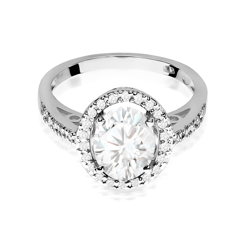 Inel Aur 9K cu Diamante de Laborator 2.16 ct, imaginea 6 din 8