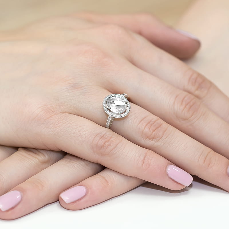 Inel Aur 9K cu Diamante de Laborator 2.16 ct, imaginea 8 din 8